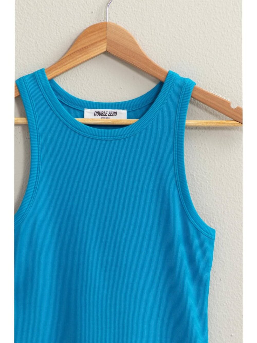 NWT Double Zero Ribbed Fitted Tank Blue Size Small